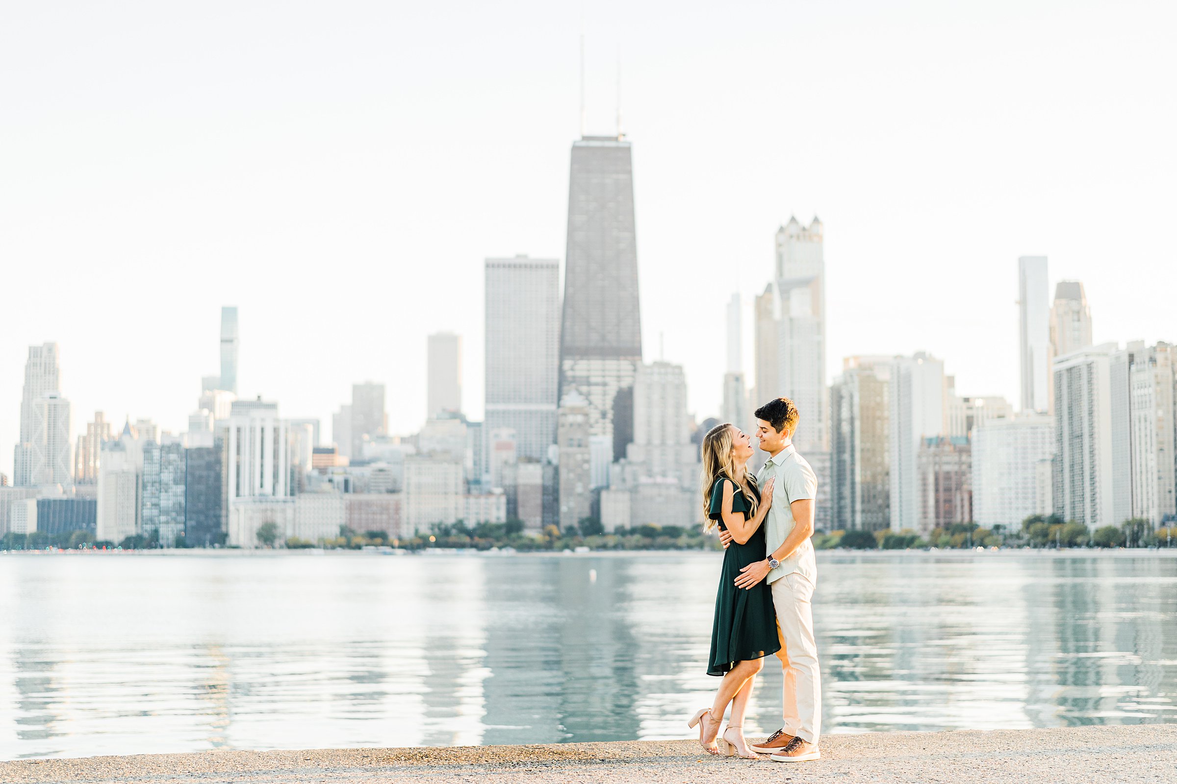 north ave beach engagement photo couple